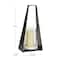 Black Terrazzo Contemporary Candle Holder Lantern, 18" x 8" x 5"